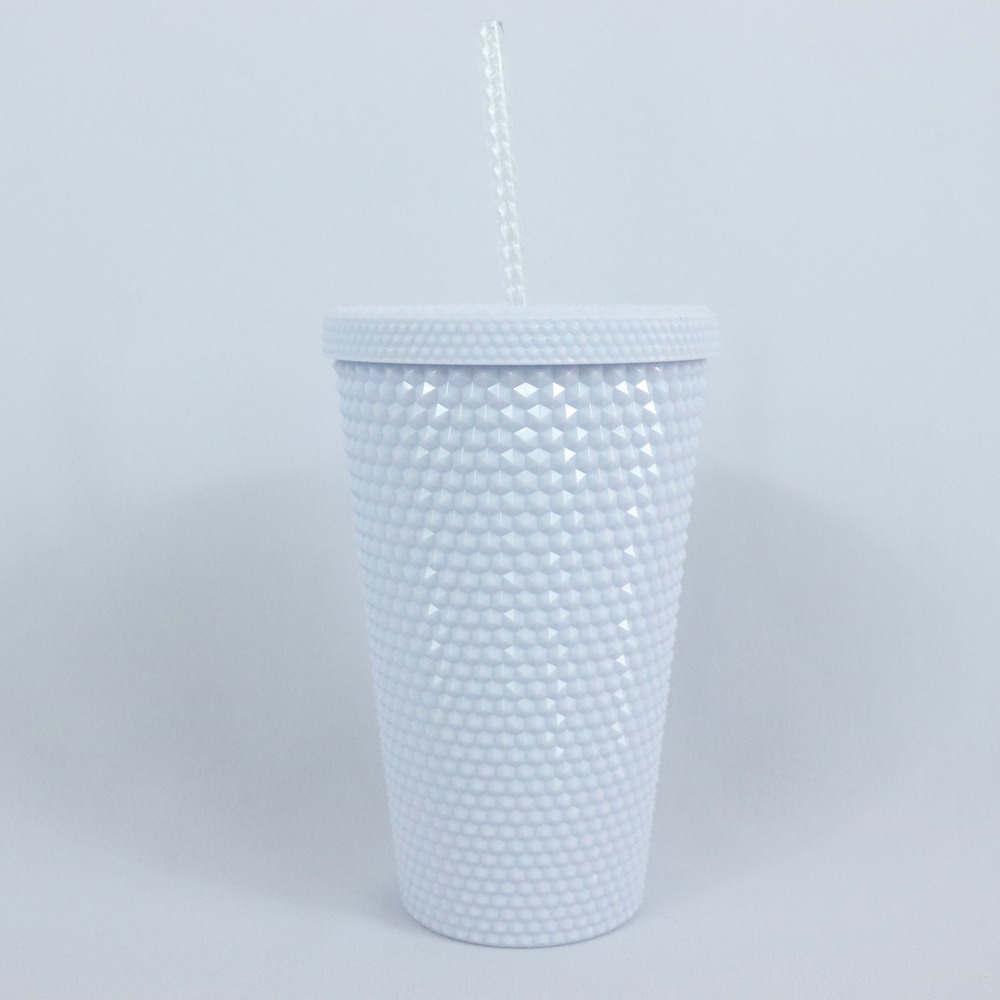 Starbucks Spring 2024 White Studded Bling Cold Cup Tumbler 16oz - Picture 3 of 6